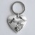 Dragonfly and Flowers Keyring Chrome Heart