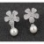 Pearl Flower Earrings: For Pierced Ears