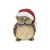 Woodland Christmas Decoration Ornament Owl with Santa Hat