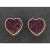equilibrium Druzy Earrings Heart Purple