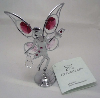 Crystocraft Fairy Butterfly Wings Suncatcher Cake Topper Keepsake