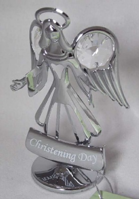 Crystocraft Christening Day Guardian Angel Suncatcher Cake Topper Keepsake