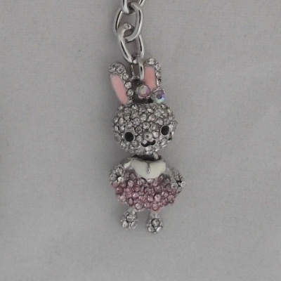 Bejewelled Bunny Rabbit Keyring Bag Ornament Phone Charm