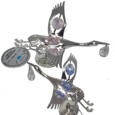 Baby Gift Idea Keepsake to Treasure Stork Suncatcher Decoration