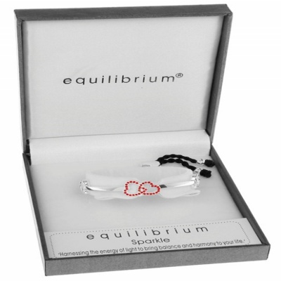 equilibrium Entwined Hearts Bangle Red Diamantes