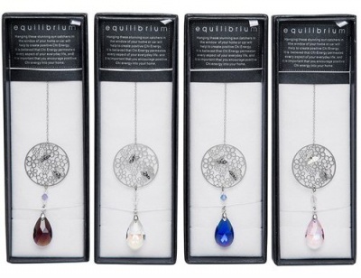 equilibrium Suncatcher Flowers with Pink Teardrop Crystal