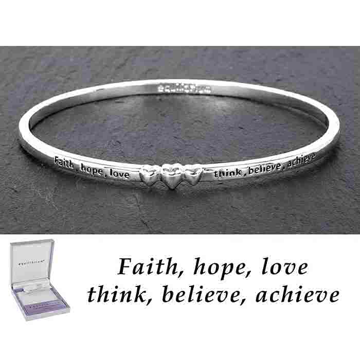 Silver Plated Christening Cross Bangle for Girls - Diamond Kids