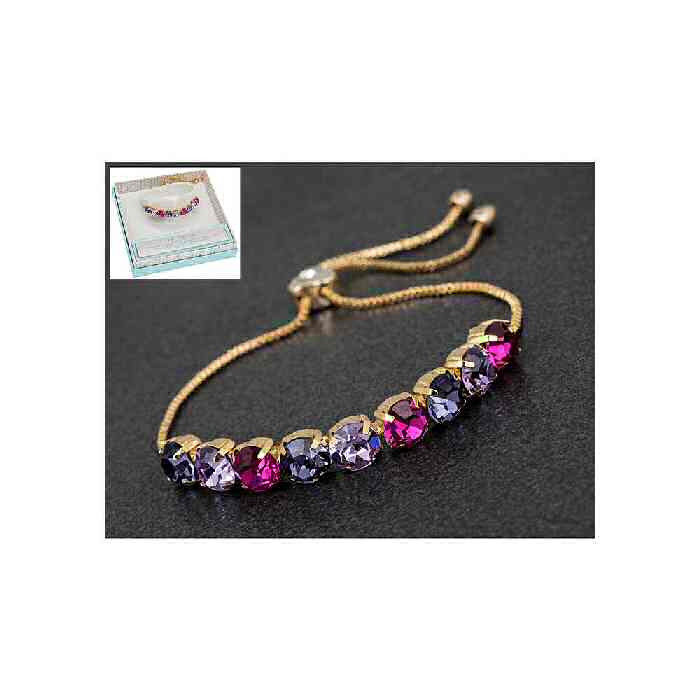 equilibrium Glamour Collection Friendship Bracelet Purple Pink Sparkle