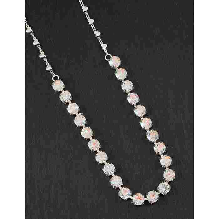 equilibrium Glamour Collection Necklace Single Row Clear Sparkle