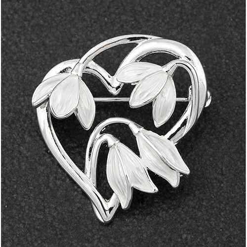 equilibrium Shimmering Snowdrop Brooch Lapel Pin