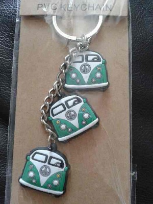 Campervan Green Keyring Bag Ornament Phone Charm