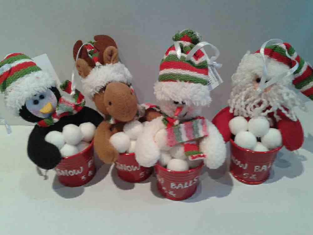 Christmas Tree Decoration: Snowman, Santa, Reindeer, Penguin