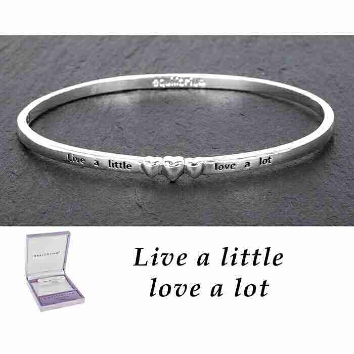 equilibrium Bangle 3 Hearts ''Live a Little Love a Lot