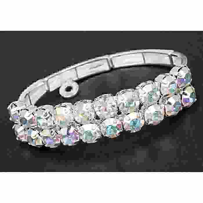 equilibrium Glamour Collection Bracelet Clear Sparkle