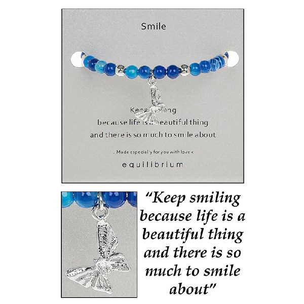 equilibrium Bangle Bracelet Natural Quartz  ''Keep Smiling''