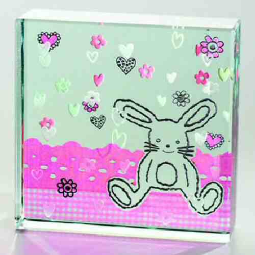Bunny Rabbit Paperweight Keepsake Ornament by Spaceform Newborn Baby Gift